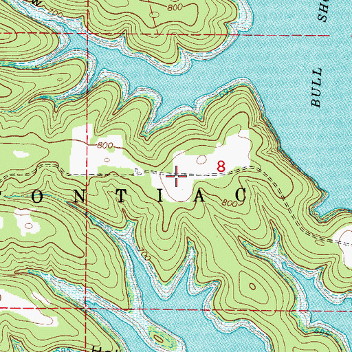 Topographic Map of Lost Mine Airport, MO