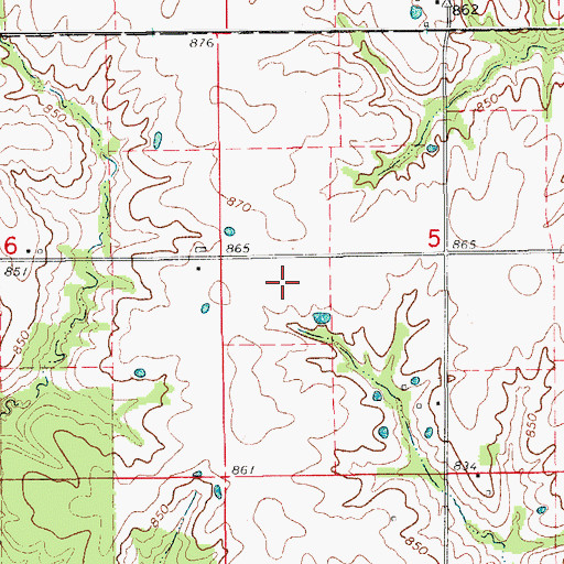 Topographic Map of Hall Airport (historical), MO