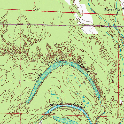 Topographic Map of Tom Cook Brake, AR