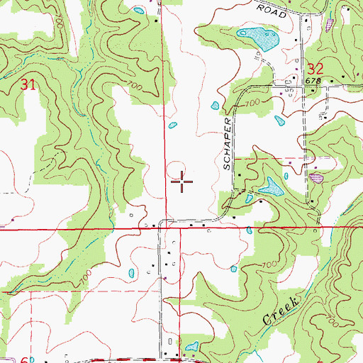 Topographic Map of Woodliff Airpark, MO