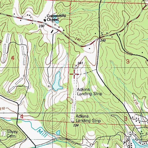 Topographic Map of Sherlock Field, MO