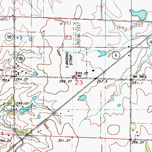 Topographic Map of Spillman Field, MO