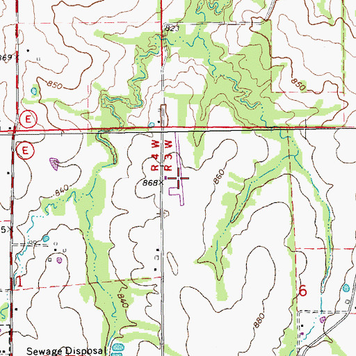 Topographic Map of Adventures Aloft Airport, MO