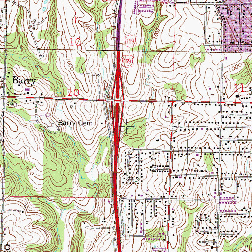 Topographic Map of North Patrol Div Station Heliport, MO