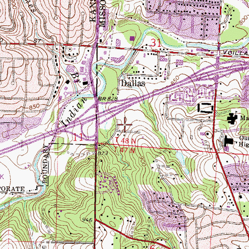 Topographic Map of Saint Joseph Life Flight Helipad, MO