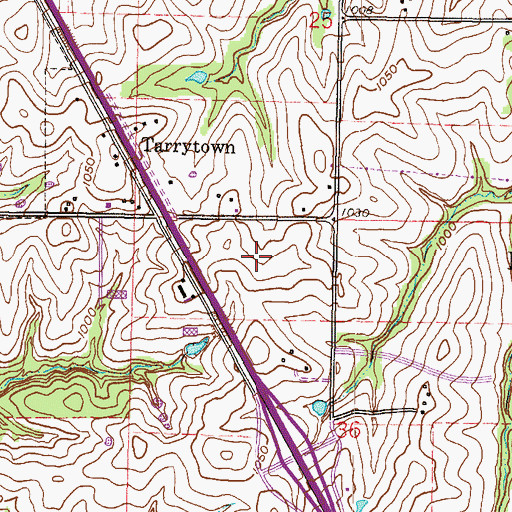 Topographic Map of Executive Hills Polo Club Heliport, MO