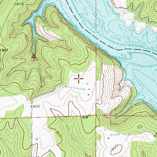 Topographic Map of Misty Meadows Airport, MO