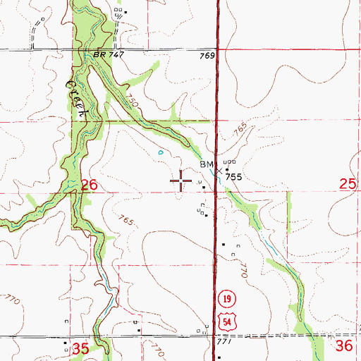 Topographic Map of Schlemmer Airport, MO