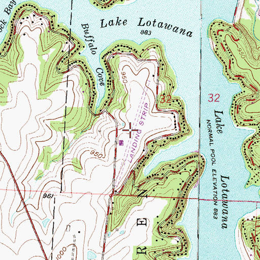 Topographic Map of Stafford Airport (historical), MO