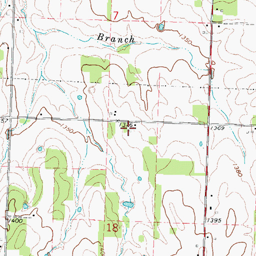 Topographic Map of Mc Clurg Airport (historical), MO