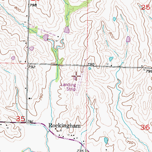 Topographic Map of Carpenter Airport (historical), MO