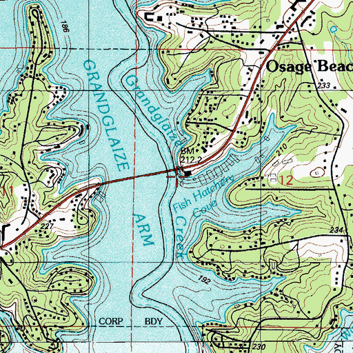 Topographic Map of Links Landing Seaplane Base, MO