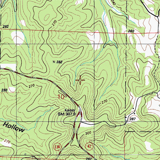 Topographic Map of Links Landing Heliport (historical), MO