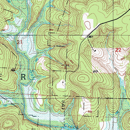 Topographic Map of Wixted Airport, MO