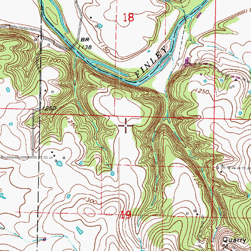 Topographic Map of Riverside Landings, MO