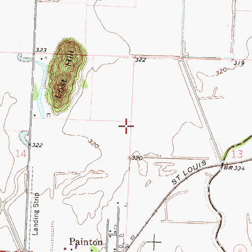 Topographic Map of E A A Chapter 453 Airport (historical), MO