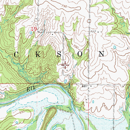 Topographic Map of Samuel L. Clemens Memorial Airport, MO