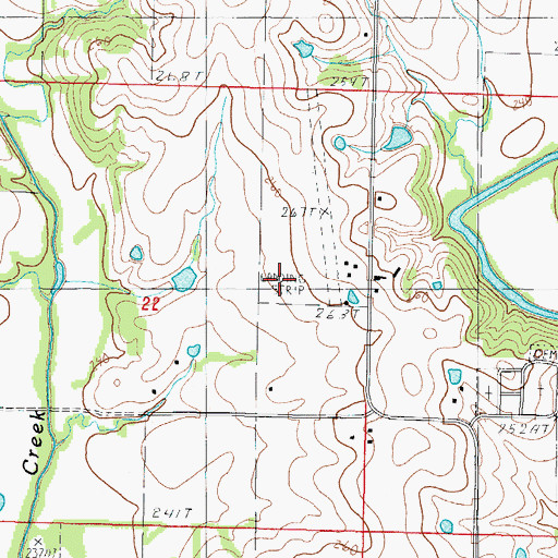 Topographic Map of Watson Airport (historical), MO