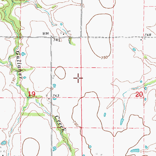 Topographic Map of Buell Airport (historical), MO
