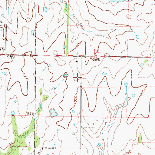 Topographic Map of Mac's Field, MO