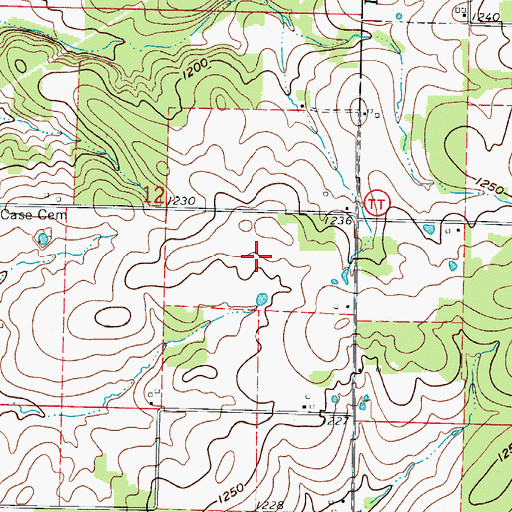 Topographic Map of Pig Field (historical), MO