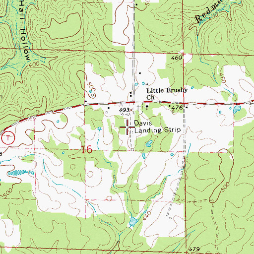 Topographic Map of Davis Air Ranch (historical), MO