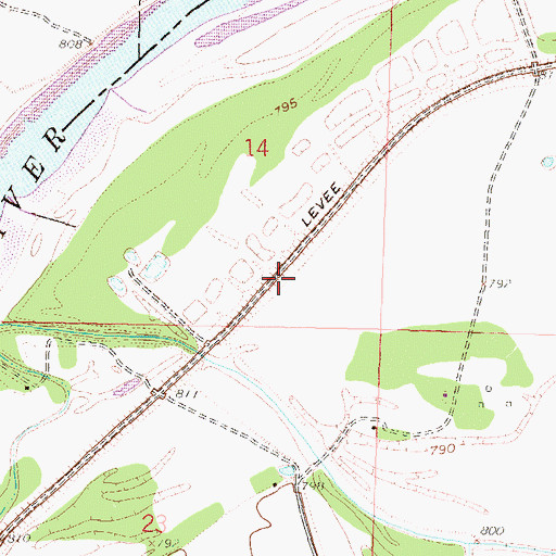 Topographic Map of Booze Island Airport, MO