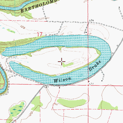 Topographic Map of Wilson Brake, AR