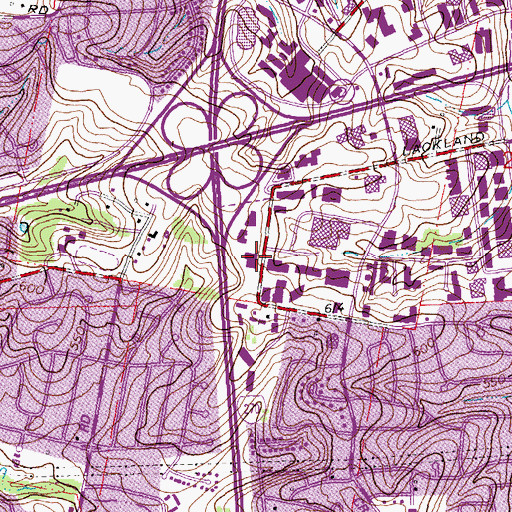 Topographic Map of Holiday Inn Westport Heliport, MO