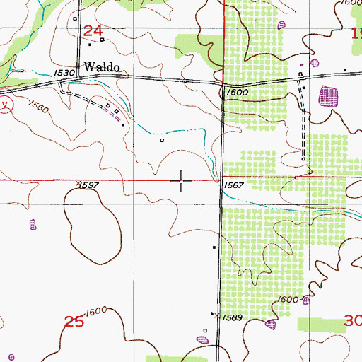 Topographic Map of Owen Field, MO