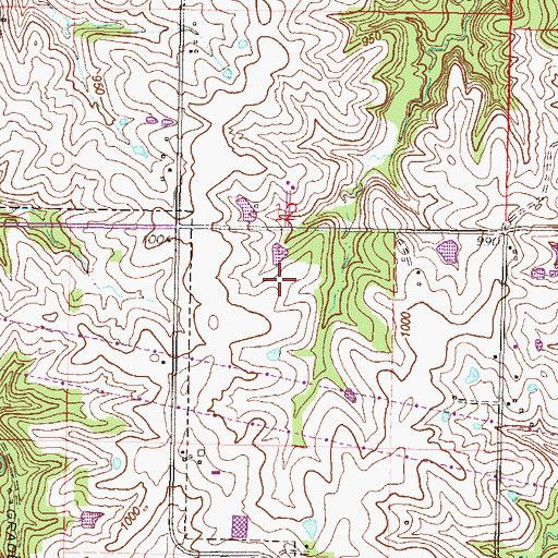 Topographic Map of Dunham Private Airport, MO