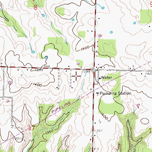 Topographic Map of Vans Heliport, MO