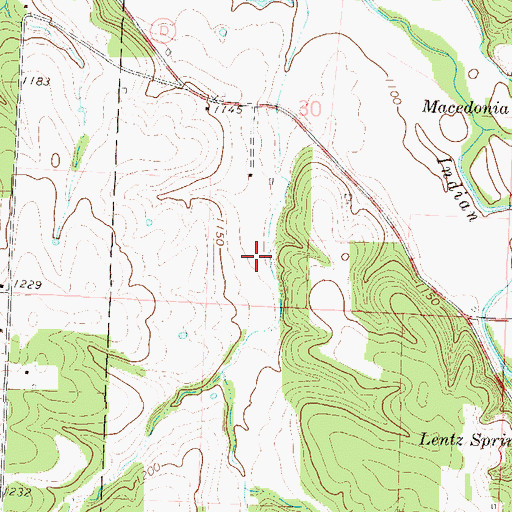Topographic Map of Dalbom Airport (historical), MO