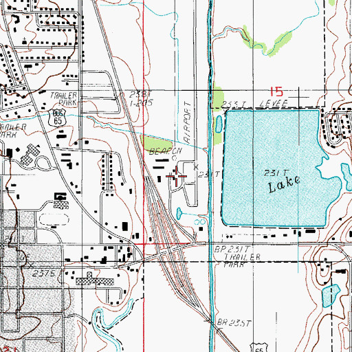 Topographic Map of Trenton Municipal Airport, MO