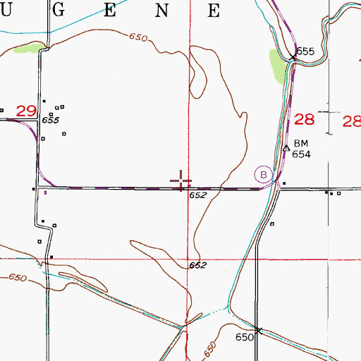 Topographic Map of Famuliner Farms Airport, MO
