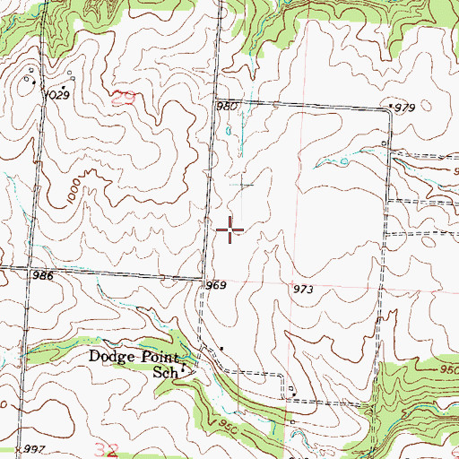Topographic Map of Bishop's Landing, MO