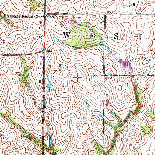 Topographic Map of Schaback Strip, MO