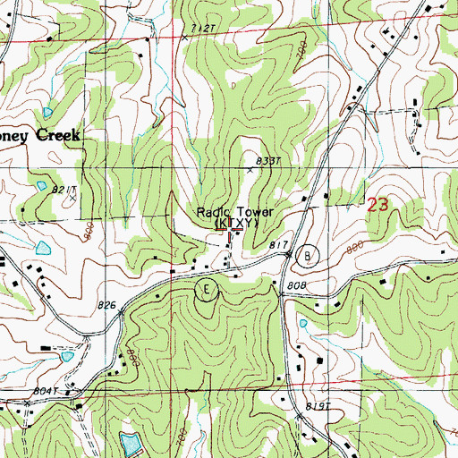 Topographic Map of KLUM-FM (Jefferson City), MO