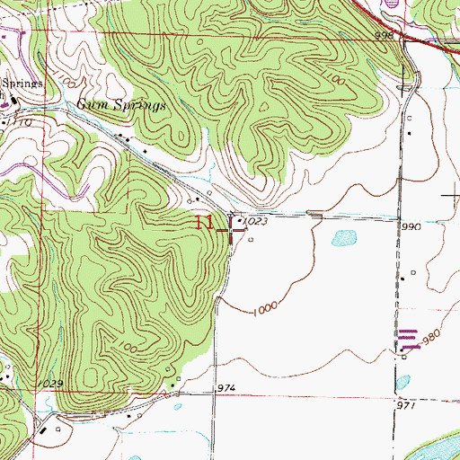 Topographic Map of Mason School (historical), AR