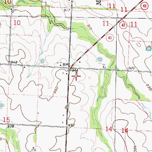 Topographic Map of KIXQ-FM (Webb City), MO