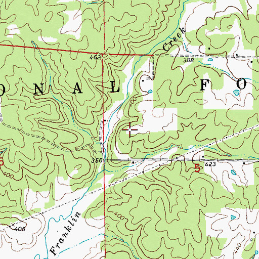 Topographic Map of KJEZ-FM (Poplar Bluff), MO