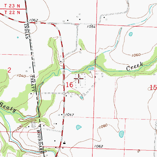 Topographic Map of Maysville Cemetery, AR