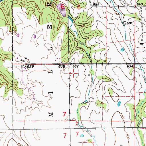 Topographic Map of KIDS-FM (Palmyra), MO