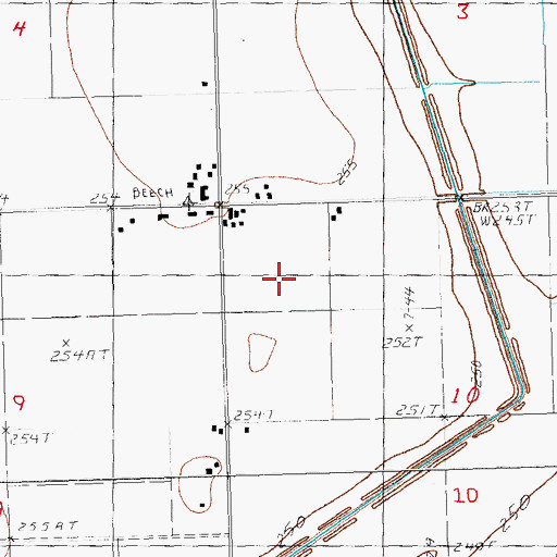 Topographic Map of KTMO-FM (Kennett), MO