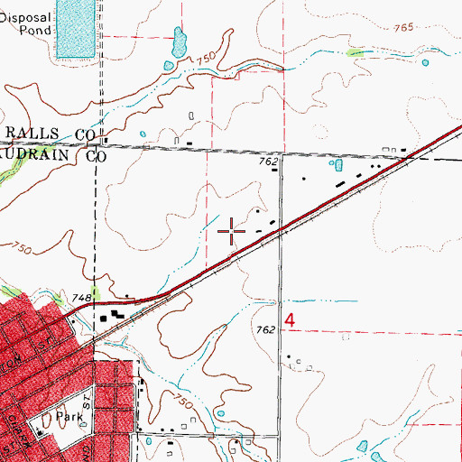 Topographic Map of KLRK-FM (Vandalia), MO