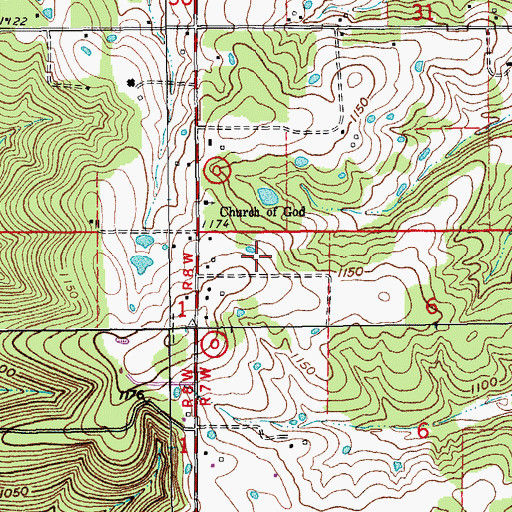 Topographic Map of KZNN-FM (Rolla), MO