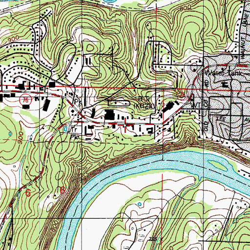 Topographic Map of KRZK-FM (Branson), MO