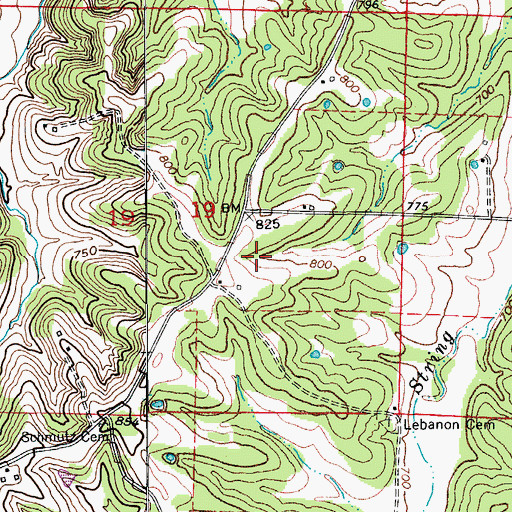 Topographic Map of KTXY-FM (Jefferson City), MO