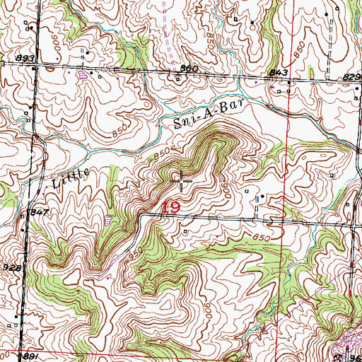 Topographic Map of KCAC-FM (Lexington), MO