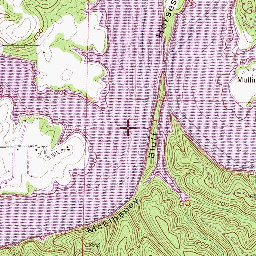 Topographic Map of Monte Ne Valley, AR